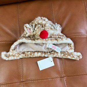 NWT mini Boden hat Baby Bambi Cute Hat . 0-6 M , 68 cm
